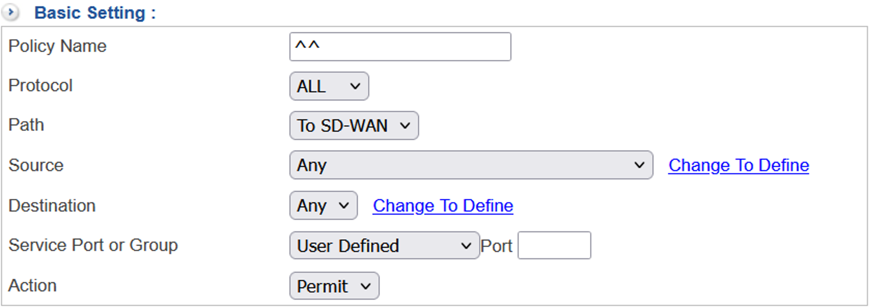 Basic Settings of IPSec Policies