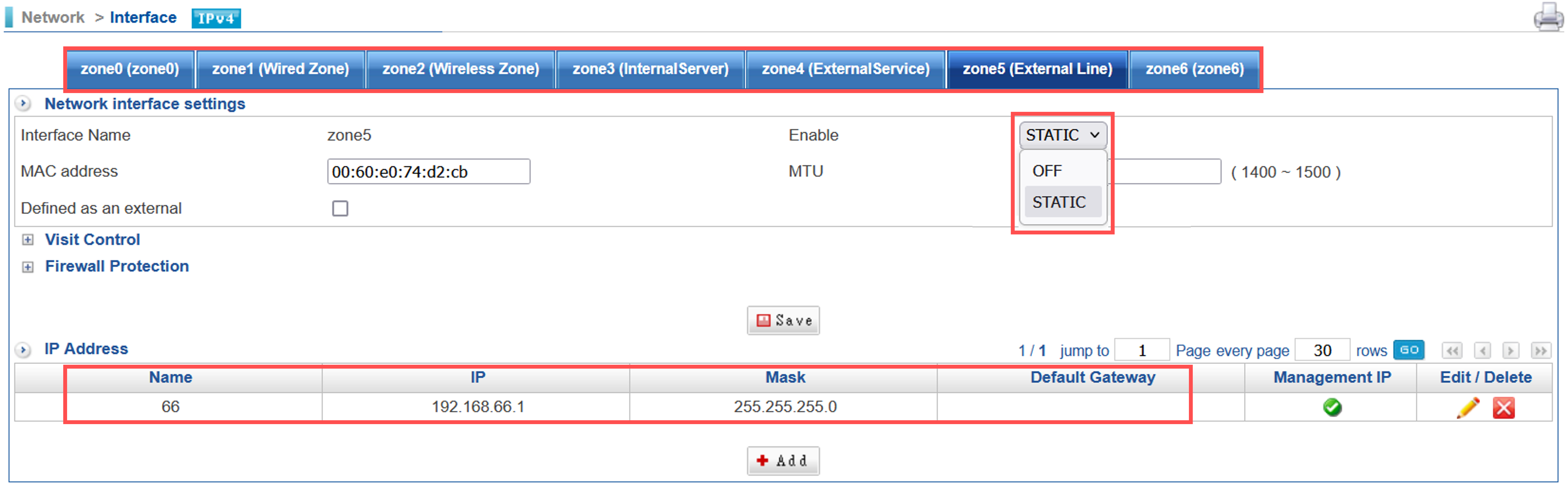 Configure network interfaces