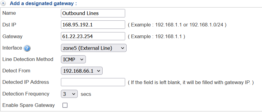 Configure gateways