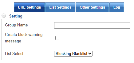 Create a blacklist name