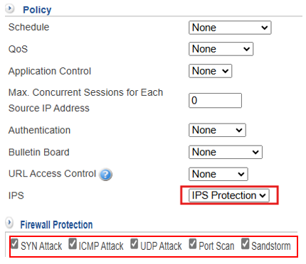 Apply IPS and Firewall Protection