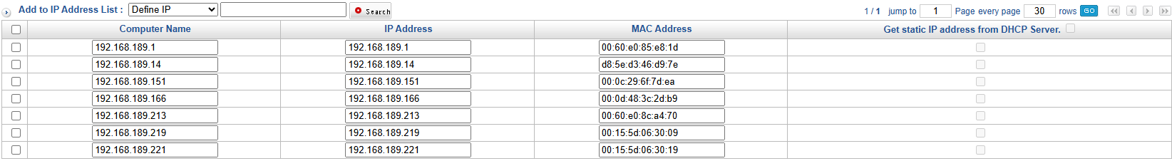 Select IP Address