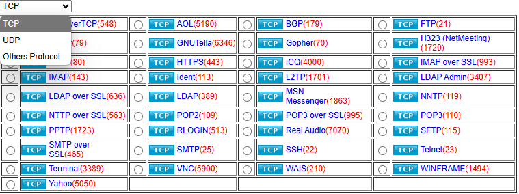 Assisting Selection Basic Service Table