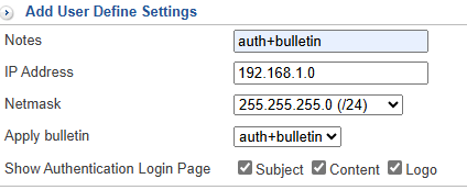 Authentication Login with Bulletin Board