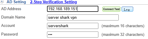 AD Server Settings