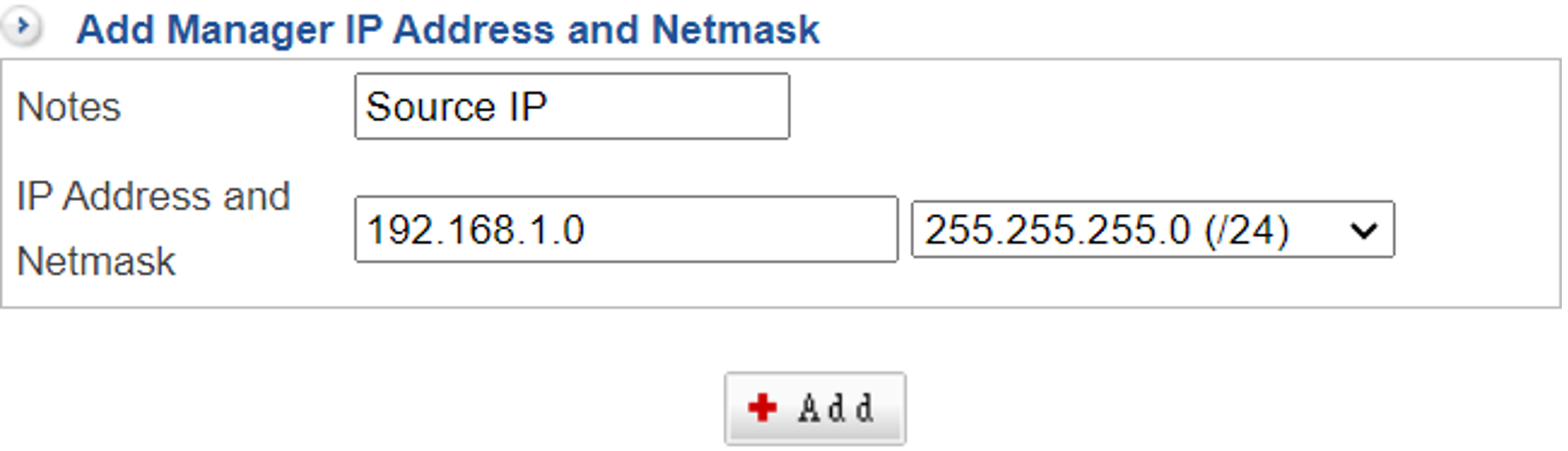 Setting the Source IP Address of the Manager