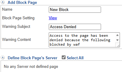 Add Block Page