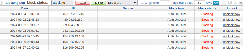 IP Blocking Defense Log