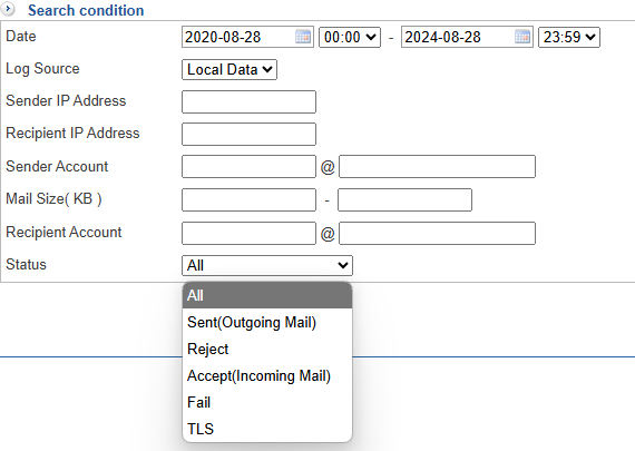 SMTP Communication Record Search