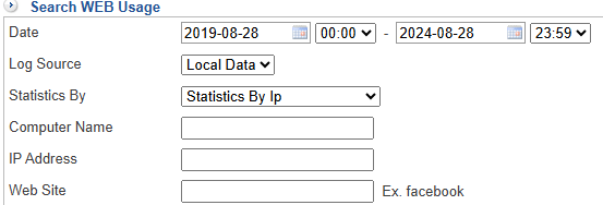 Display for searching specific records