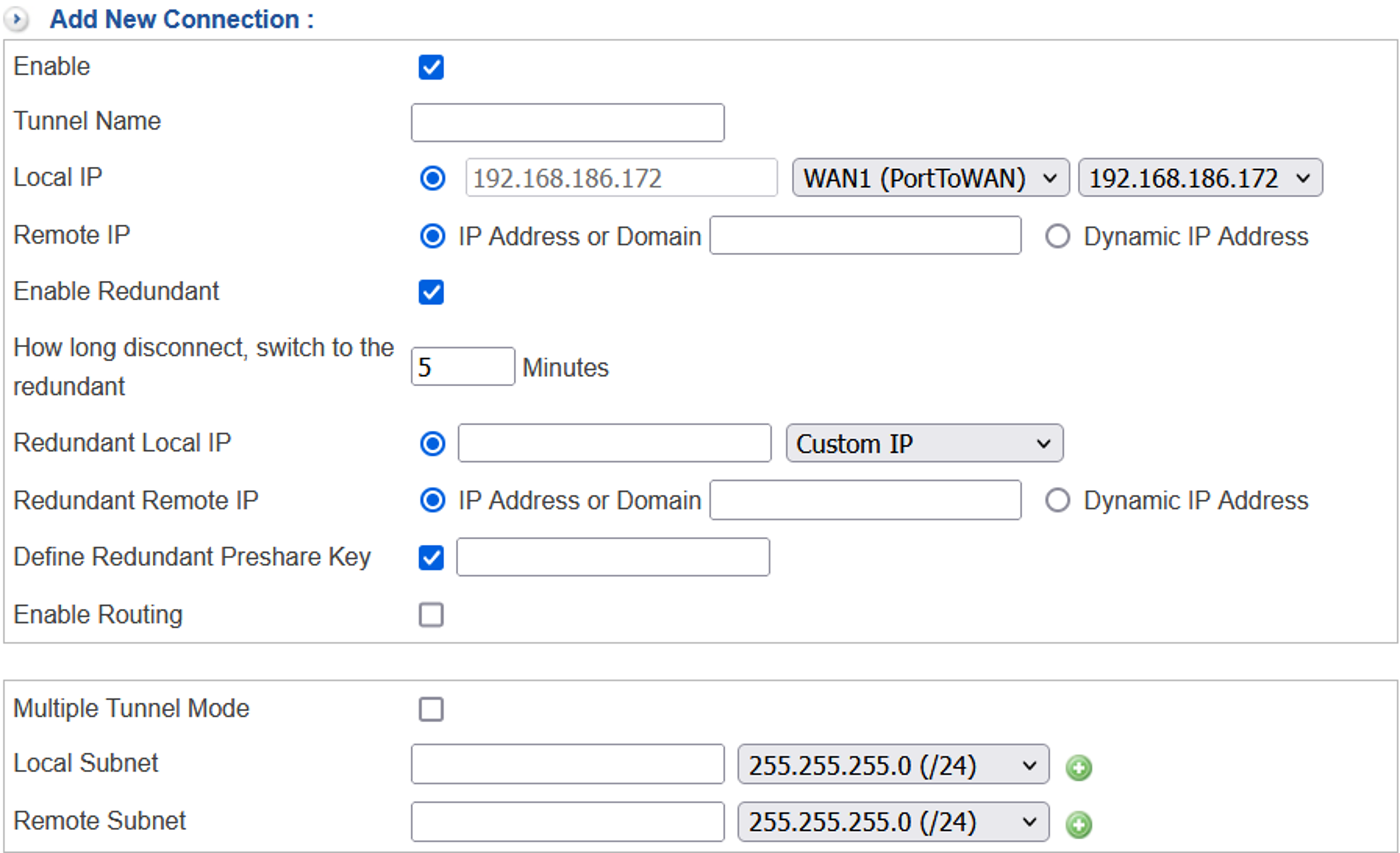 Build IPSec VPN Tunnel