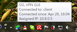 Successful SSL VPN client login