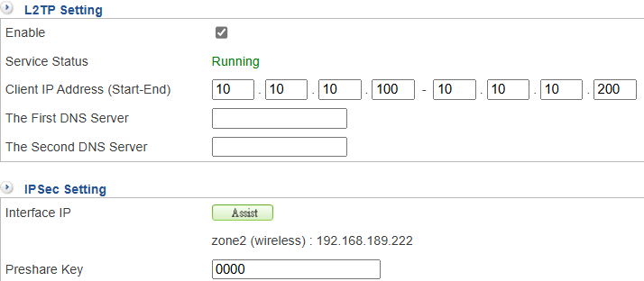 L2TP Setting