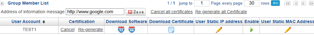 Revise the information of SSL VPN User