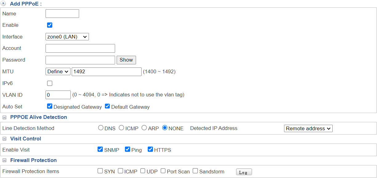 PPPoE Example